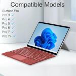 Ultra-Slim Wireless Type Cover for Microsoft Surface Pro (3-7+) with Backlit Keys & Touchpad