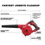 MilwaukeeM18 18-Volt Lithium-Ion Cordless (Tool-Only) Compact Blower (0884-20)