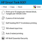 HP Smart Tank 6001 Wireless All-in-One Supertank Printer – Basalt