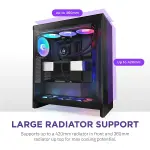 NZXT - H7 Flow 2024 Mid-Tower ATX PC Case with RGB Fans - Black