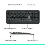 Logitech MK540 Full-Size Wireless Keyboard & Mouse for PC – Black