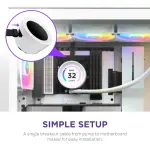 NZXT - Kraken Elite RGB 360mm Radiator CPU Liquid Cooler (3 x 120mm Core Fans) - White (RL-KR36E-W1)