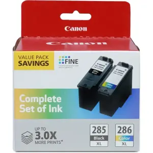 Canon - PG-285XL / CL-286XL 2-Pack High Yield Ink Cartridges - Black/Tri-color (6196C004)