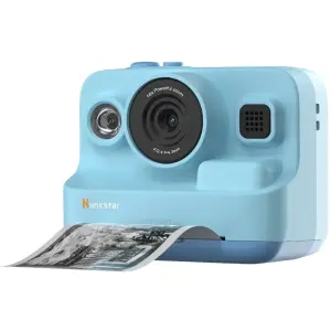 Hunkstar Kids Instant Print Camera with Dual Lens & 32GB Card – Blue