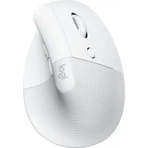 Logitech - Lift for Mac Bluetooth Optical Ergonomic Wireless Mouse - Off-White ( 910-006471)