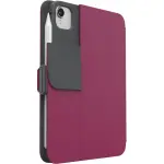 Speck - Balance Folio Case with Microban for Apple iPad mini (A17 Pro) and Apple iPad mini (6th Generation 2021) - Verry Berry Red / Slate Grey