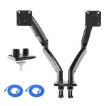 HUANUO - Dual Monitor Desk Mount with Gas Spring Arms - Black