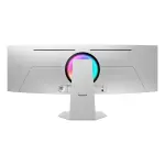 Samsung - 49" Odyssey QD-OLED G9 Curved Dual-QHD 240Hz FreeSync Prem Pro and G-Sync Compatible Smart Glare Free Gaming Monitor - SILVER