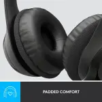 Logitech H390 Wired USB Stereo Headphones – Black