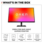HP OMEN 27" QHD 240Hz IPS Gaming Monitor with HDR – Black