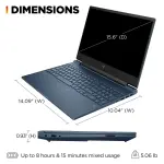 HP Victus 15.6" FHD 144Hz Gaming Laptop – Intel Core i5, 8GB RAM, RTX 3050, 512GB SSD – Performance Blue