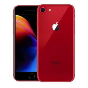 Restored Apple iPhone 8 Red Factory Unlocked Smartphone Tempered Glass (Refurbished), 64GB