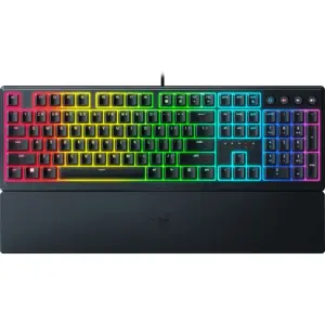 Razer - Ornata V3 Full-Size Wired Mecha-Membrane Gaming Keyboard with Chroma RGB Backlighting - Black