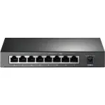 TP-Link - 8-Port Gigabit (10/100/1000Mbps) Unmanaged PoE Switch Desktop - Black
