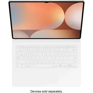 Samsung Galaxy Tab S10 Ultra/S9 Ultra Book Cover Keyboard - White