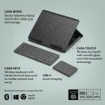 Logitech - Casa Pop-Up Desk Work From Home Kit Compact Wireless Keyboard, Touchpad and Laptop Stand - Classic Chic (920-011236)
