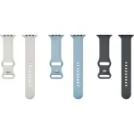 Silicone Bands for Apple Watch 44mm, 45mm, SE, 46mm Series 10, Ultra 49mm and Ultra 2 49mm (3-Pack) - Starlight, Blue/Gray and Gray (BE-AWB45SIL3GY)