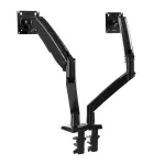 HUANUO - Dual Monitor Desk Mount with Gas Spring Arms - Black