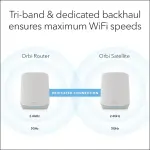 NETGEAR - Orbi 660 Series AX3800 Tri-Band Mesh Wi-Fi 6 System (3-pack) - White (RBK663-100NAS)