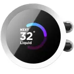 NZXT - Kraken RGB 240mm Radiator CPU Liquid Cooler (2 x 120mm Core Fans) with RGB Controller and 1.54" LCD Display - White