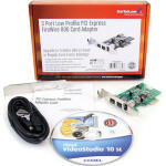 StarTech 3-Port 2b 1a 1394 Low Profile PCI Express FireWire Adapter Card