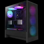 NZXT - H5 Flow RGB 2024 Compact ATX Mid-Tower Airflow PC Case - Black (CC-H52FB-R1)