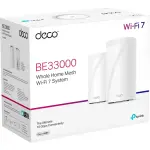 TP-Link Deco BE33000 Quad-Band Mesh Wi-Fi 7 System (2-Pack) - White