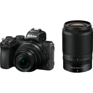 Nikon Z50 Mirrorless Camera Kit with 16-50mm & 50-250mm Lenses – Black