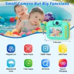 Contixo KC1 Kids' Splash-Proof Camera (Waterproof Case, Silicone Cover) – Green