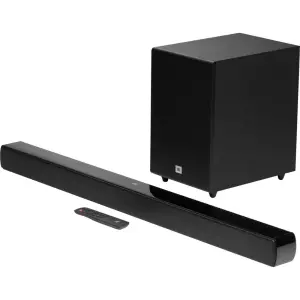 JBL - Cinema SB170 2.1 Channel Soundbar with Wireless Subwoofer - Black (JBLSB170BLKAM)