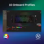 HyperX - Alloy Rise 75 75% Wired Mechanical Linear Switch Gaming Keyboard with RGB Lighting - Black (7G7A4AA#ABA)