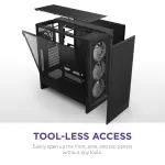 NZXT - H5 Flow RGB 2024 Compact ATX Mid-Tower Airflow PC Case - Black (CC-H52FB-R1)