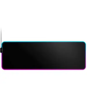 SteelSeries - QcK Prism Cloth Gaming Mouse Pad with 2-Zone RGB Illumination XL - Black