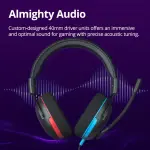 Tronsmart Gaming Headset for Nintendo Switch - Wired Over-Ear, Flip-to-Mute Mic