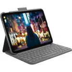 Logitech Slim Folio Keyboard Case for iPad A16 & 10th Gen with Bluetooth – Oxford Gray