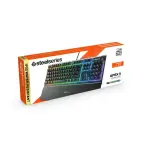 SteelSeries Apex 3 Wired Gaming Keyboard with 10-Zone RGB – Black