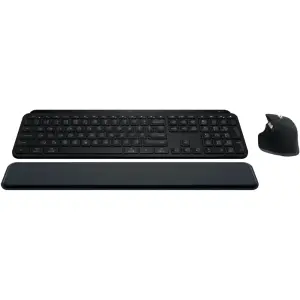 Logitech MX Keys S Combo Wireless Keyboard & Mouse with Palm Rest - Black