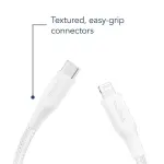 Insignia™ - 4' USB-A to Lightning Charging Cable - Moon Gray