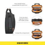 Solo New York Focus 17.3" Laptop Portfolio Briefcase - Black/Orange