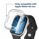 Insignia™ - Bumper Cases for Apple Watch 46mm Series 10 (2-Pack) - Black/Clear (NS-AWBC46BC2)