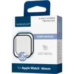 Insignia™ - Hybrid Glass Screen Protectors for Apple Watch 46mm 2024 (2-Pack) - Clear (NS-AWSP462)