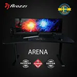 Arozzi - Arena Ultrawide Curved Gaming Desk - Pure Black (ARENA-NA-PURE-BLACK)