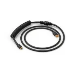 Glorious - Coiled USB-C Artisan Braided Keyboard Cable for Mechanical Gaming Keyboards - Phantom Black (GLO-KB-ACC-CBL-COIL-PBLK)