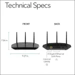 NETGEAR Nighthawk AX3000 Wi-Fi 6 Router - Black