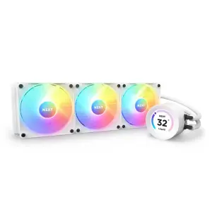 NZXT - Kraken Elite RGB 360mm Radiator CPU Liquid Cooler (3 x 120mm Core Fans) - White (RL-KR36E-W1)