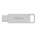 PNY 128GB DUO LINK USB 3.2 Type-C Dual Flash Drive – Silver