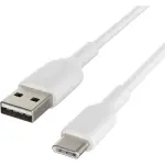Belkin - BoostCharge USB-C Cable 3.3ft, USB-C to USB-A Cable - White (CAB001bt1MWH)