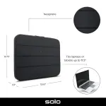 Solo New York - Bond Padded Ultrabook Sleeve for 17.3" Laptop - Black (PRO117-4)