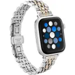 Insignia™ - Stainless Steel Link Band for Apple Watch 38mm, 40mm, 41mm, SE, and 42mm Series 10 - Silver & Rose Gold (NS-AWB41GSSLB)