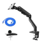 HUANUO - Black Single Gaming Monitor Desk Mount with Mechanical Spring Arm